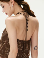 Beaded Shimmer Halter Top
