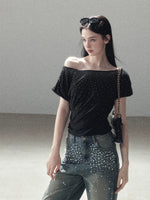 Crystal One Shoulder Top