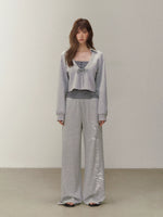 Letter Print Wide Leg Pants