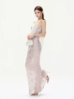 Floral Mesh Mermaid Dress