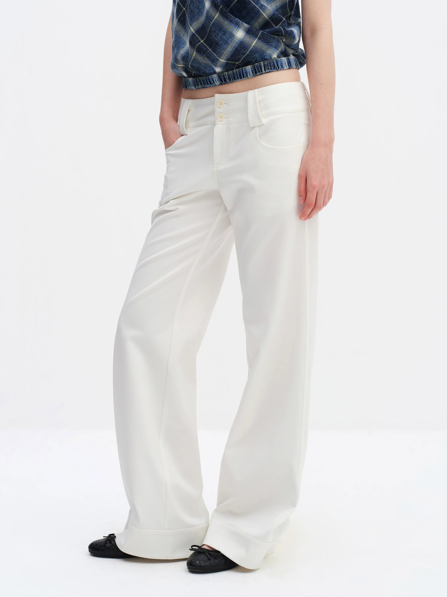 Low Waist Wide-leg Pants