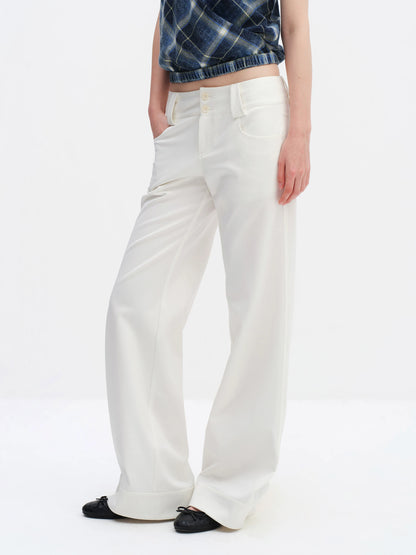 Low Waist Wide-leg Pants