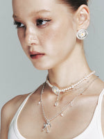 Opal Pearl Heart Necklace