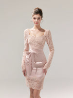 Satin Lace Bodycon Dress