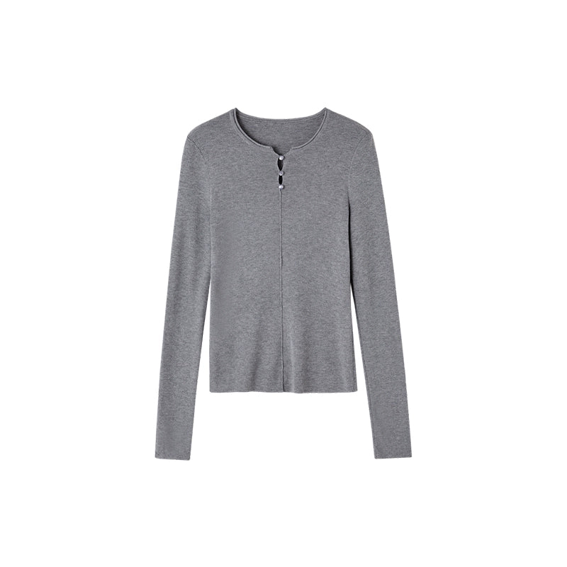 Stripe Button Rib Top