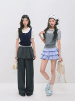 Polo Collar Two‑Layer Ice Silk T-shirt