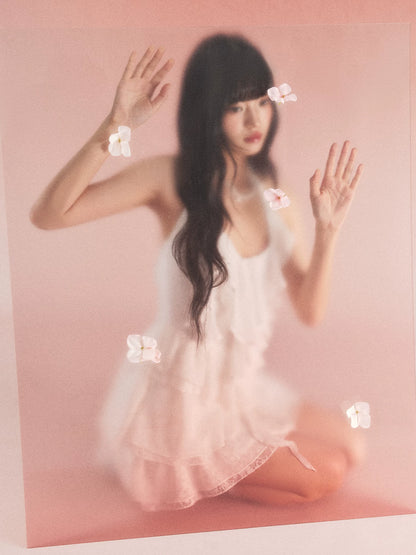 White Ruffle Halter Dress