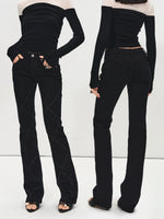 R2 Diamond Flare Denim Pants
