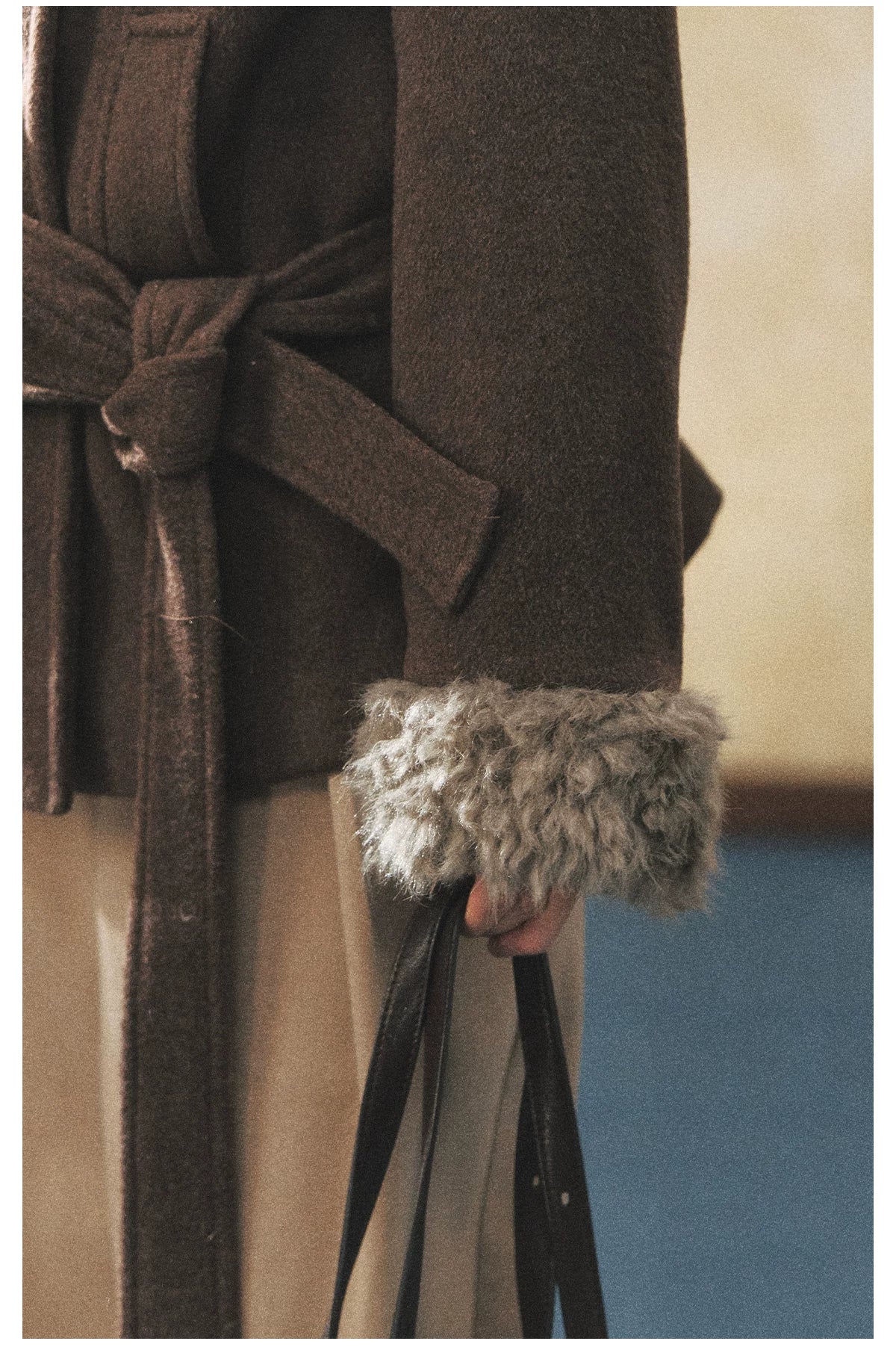 Double-Breasted Fur Coat