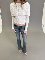 Cable Cape Knit Cardigan