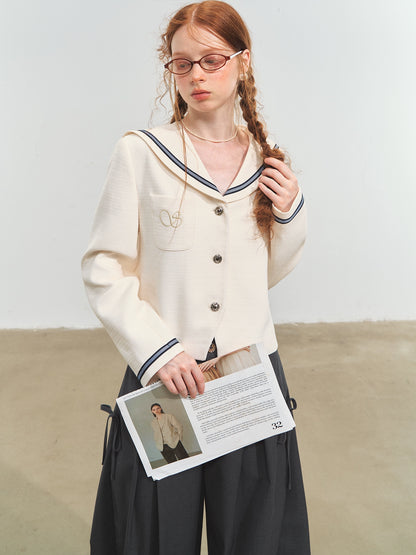 Nautical Embroidery Tweed Jacket