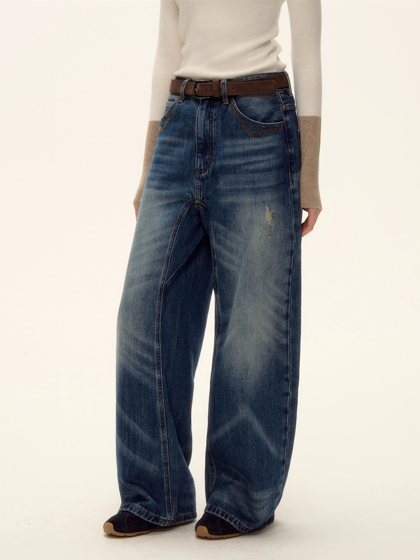 Vintage Curved-Blade Jeans