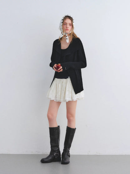 Lace Patchwork Mini Skirt