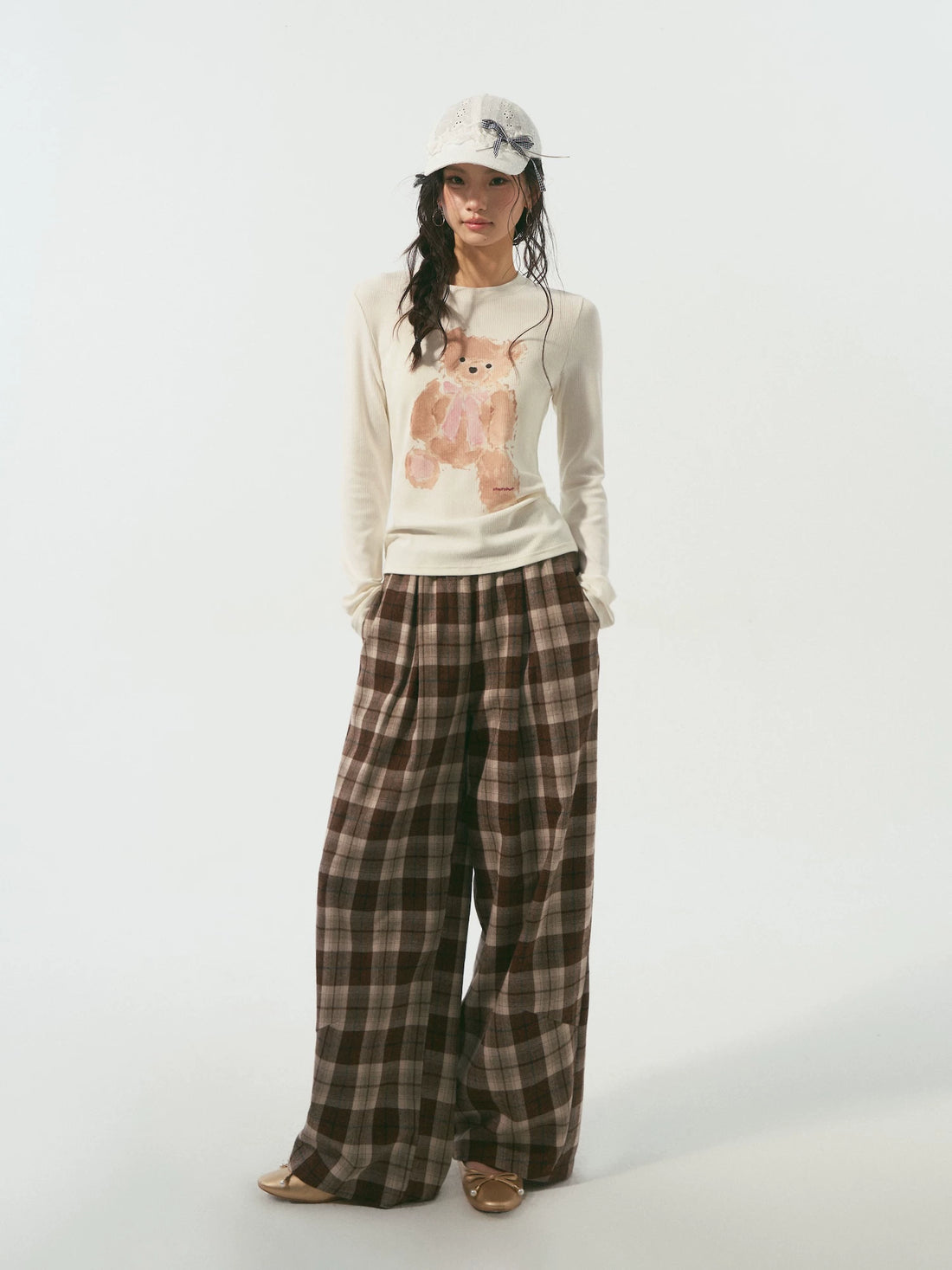 Bear Print Long Sleeve Tee