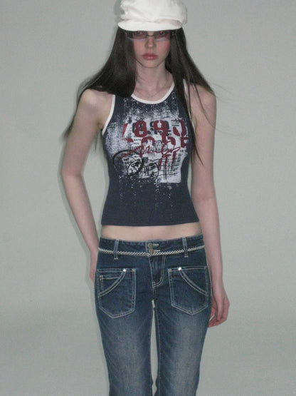 Graphic Tee Camisole Set