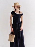 Lace Cowl-Neck Maxi Dress