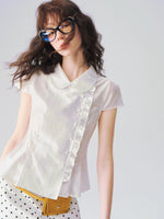 Doll Collar Wrap Blouse