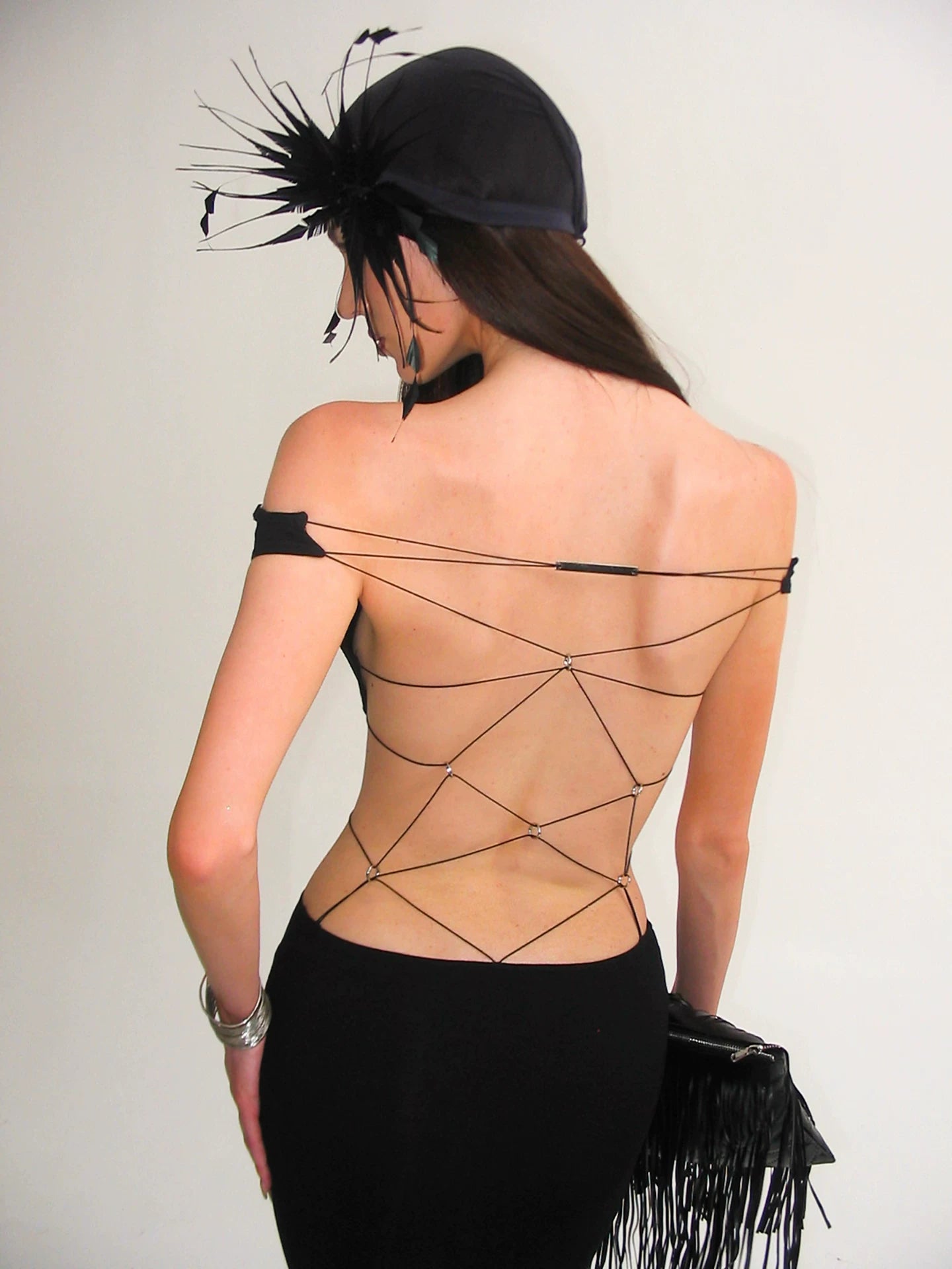 Black Lace-Up Halter Maxi Dress