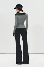 Lyocell Wool Colorblock Layered Base Top