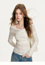 Cross-Neck Off-Shoulder Top