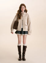 Appliqué Stand-Collar Jacket