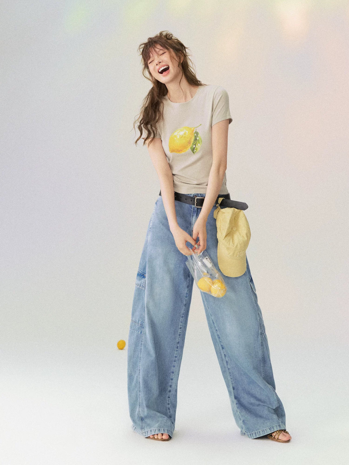 Summer Lemon Printed T-shirt
