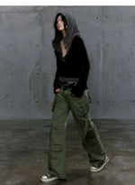 Layered Punk Hooded Top