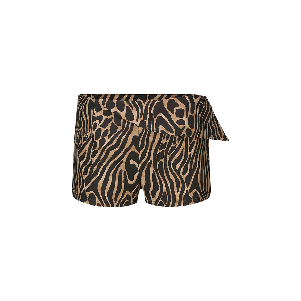 Animal Print Shorts Set