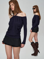Lyocell Braided Off-Shoulder Top