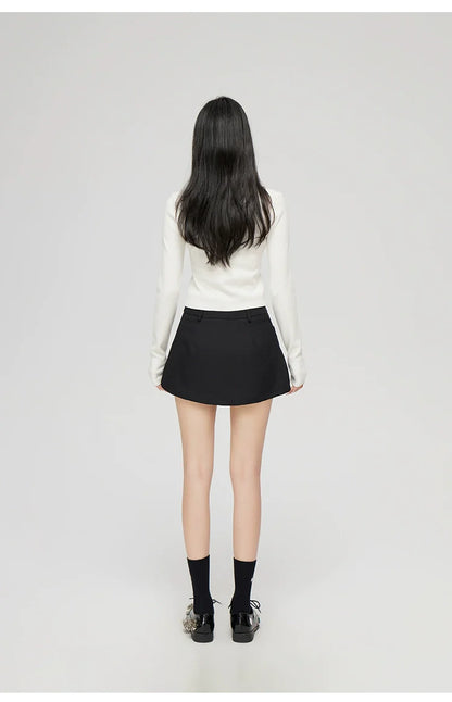 Black &amp; White Wide Neckline Sweater