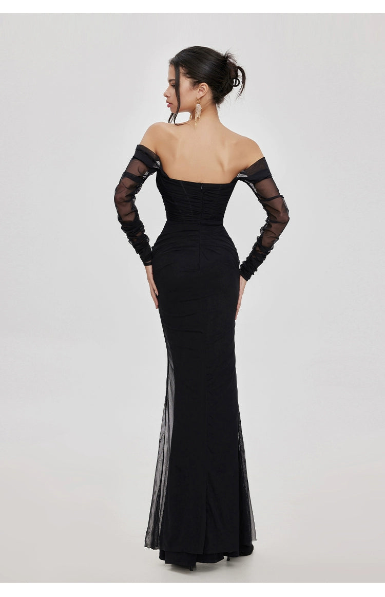 Ariel Mesh Off-Shoulder Mermaid Dress
