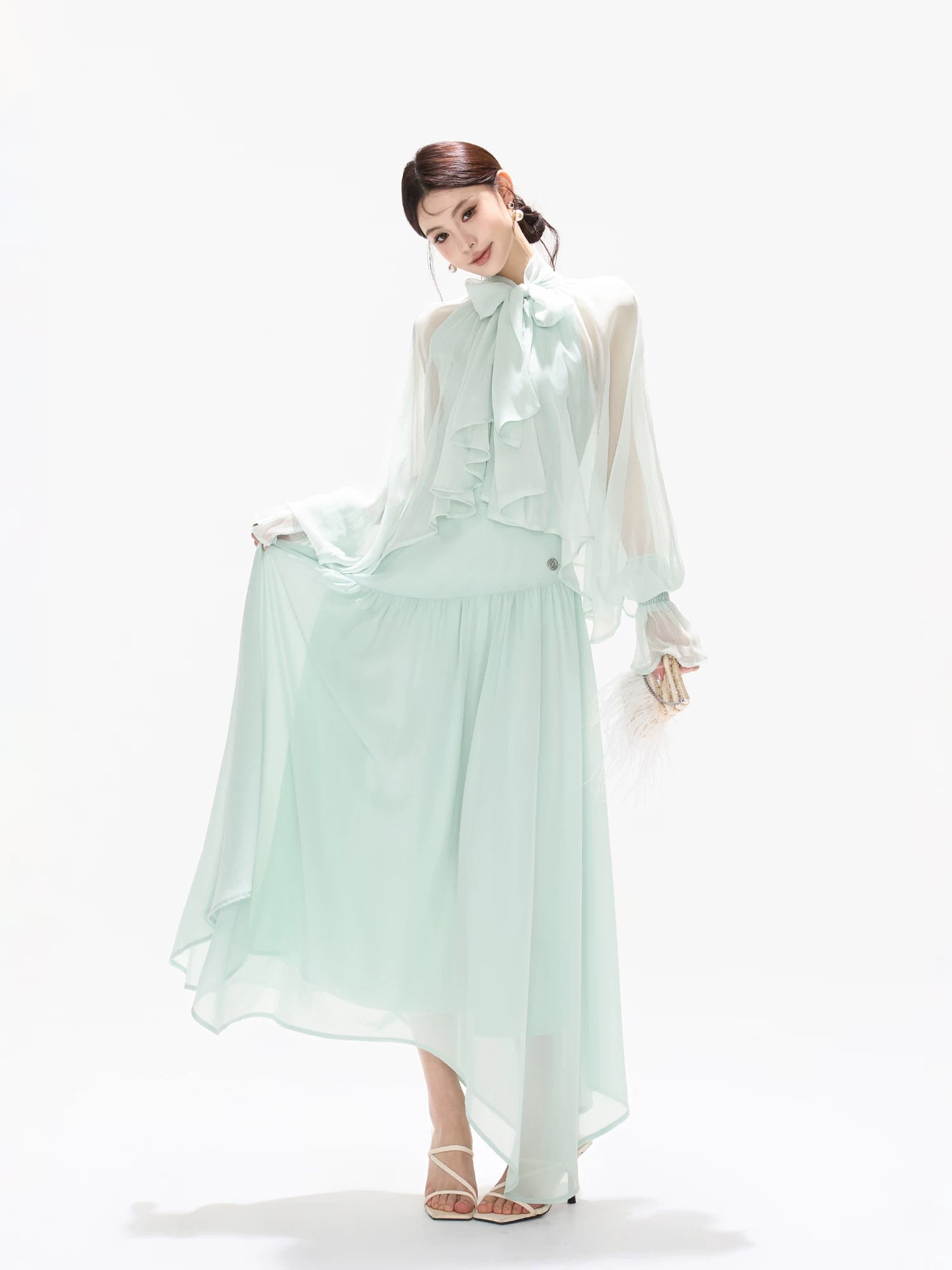 Sky Blue Bow Dress