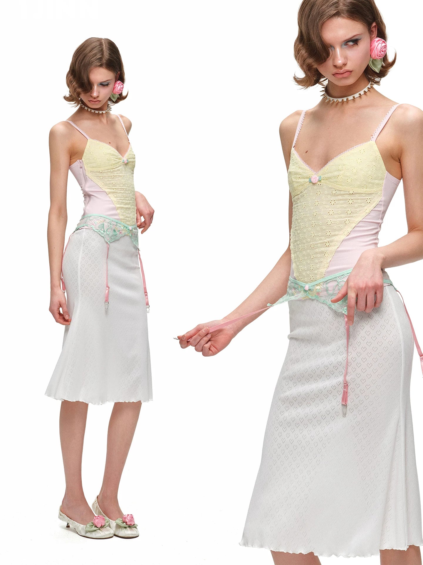 Rose Jacquard V-Neck Camisole