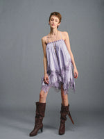 Lilac Beaded Satin Cami Dress