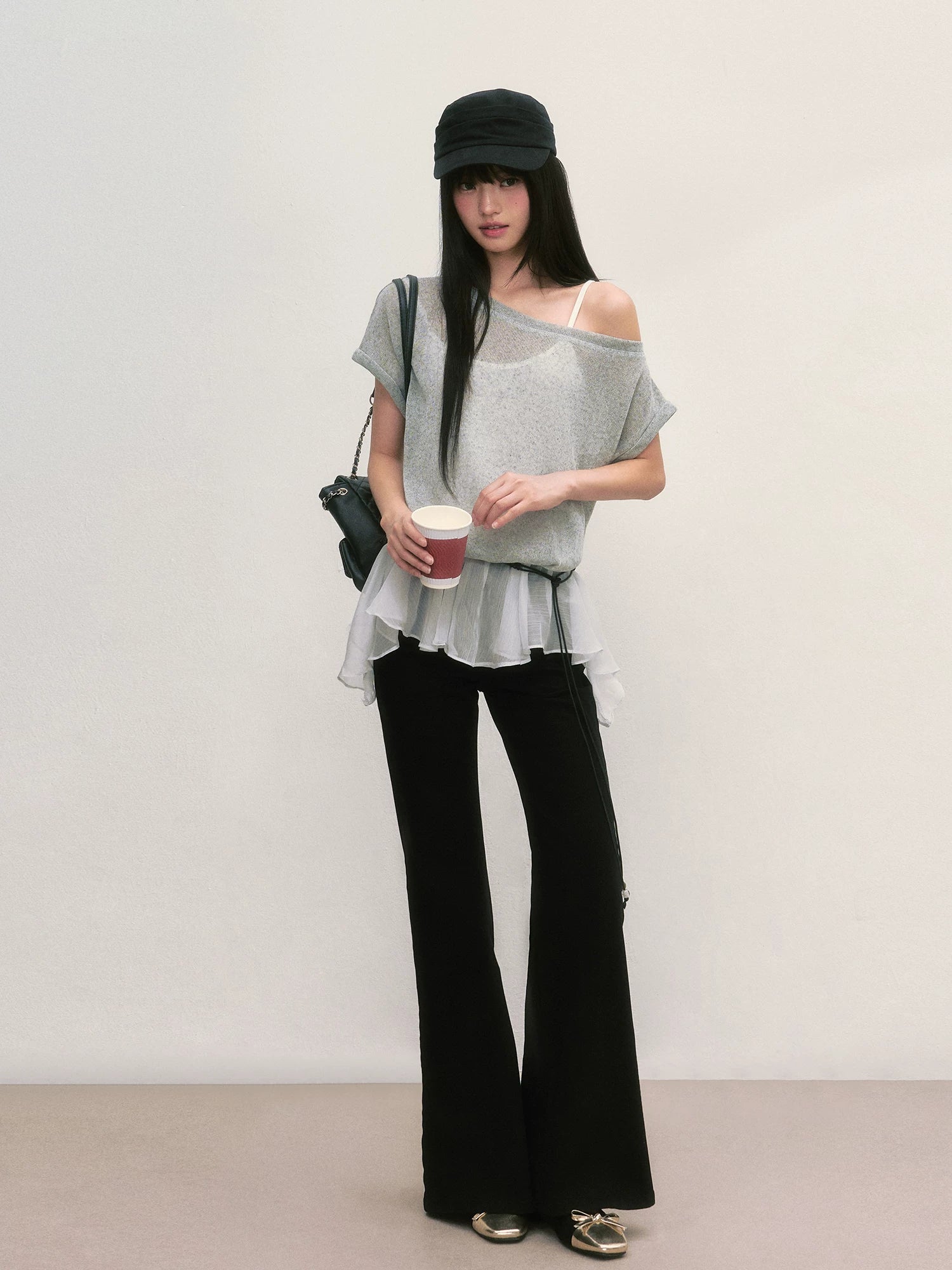 Layered Hem Faux Top