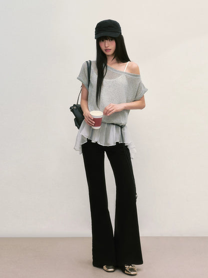 Layered Hem Faux Top