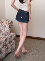 Low Rise Denim Skort