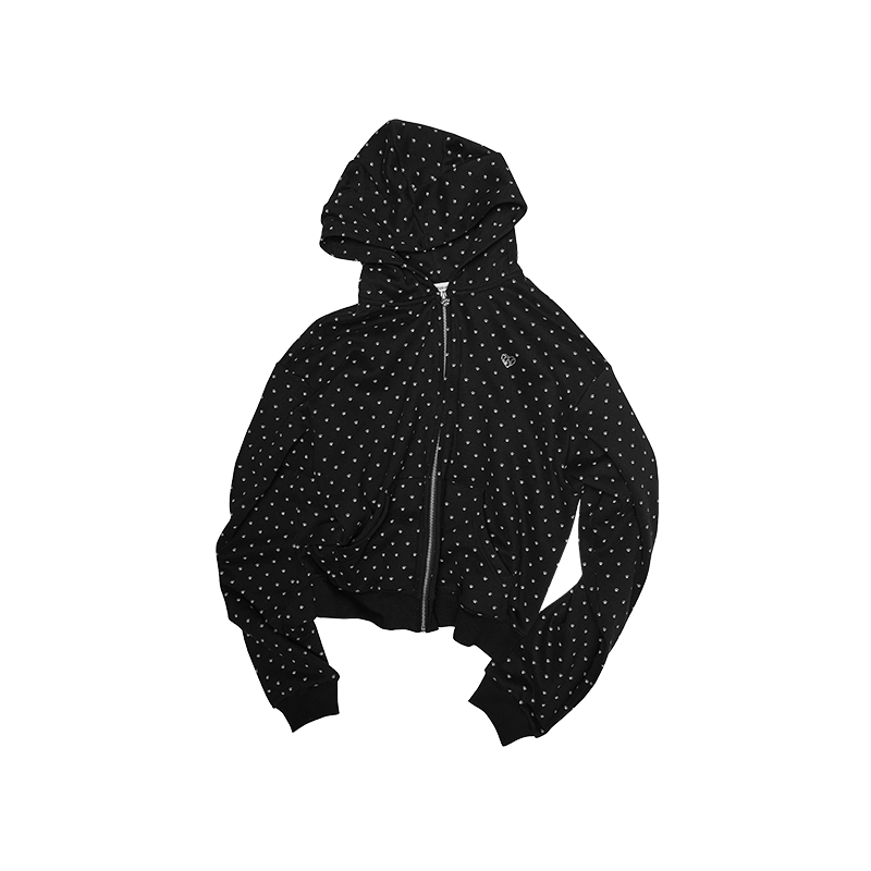 Cat Paw Polka Dot Print Hoodie