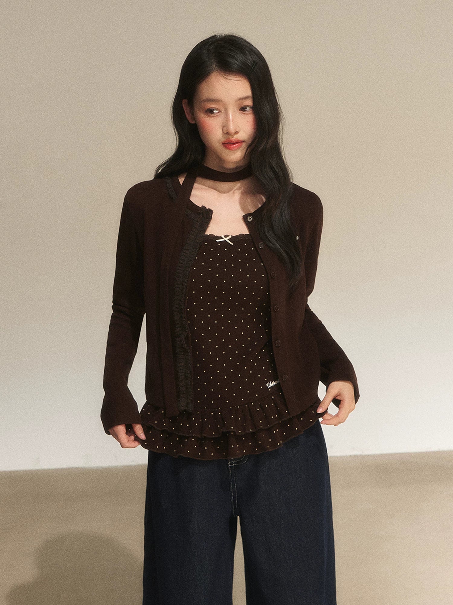Lace Trim Vintage Cardigan