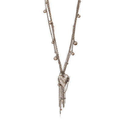 Multi-Layer Heart Tassel Necklace