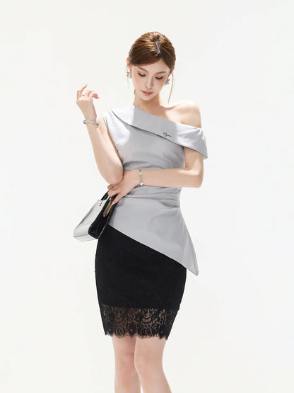 Asymmetric Halter Top