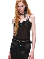Lace Chiffon Cami Top