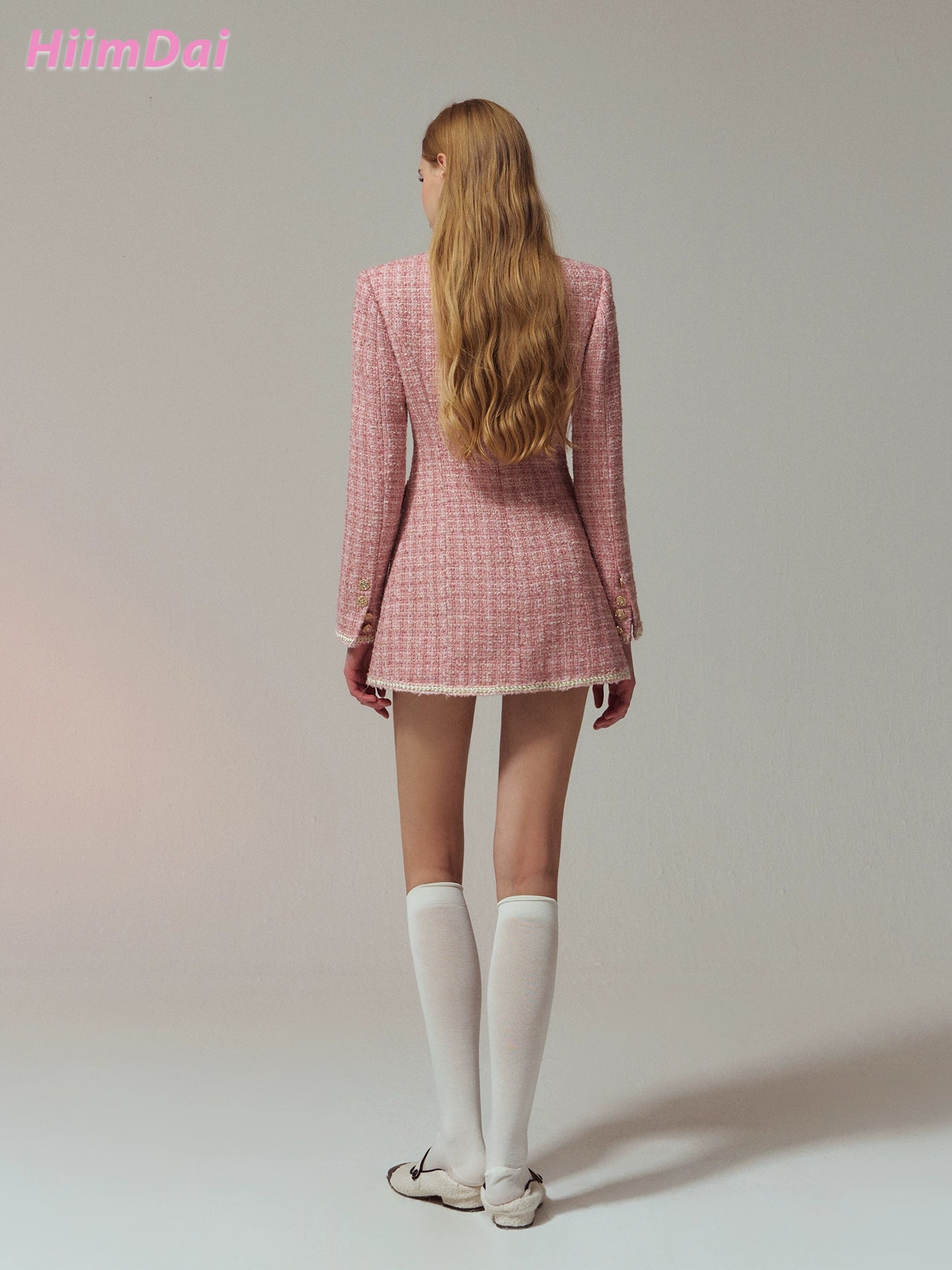 “Heiress” Petite-Tweed Fitted Dress
