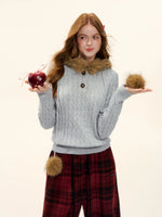 Cable Knit Hooded Sweater