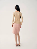 Two-Tone Buckle Knit Top