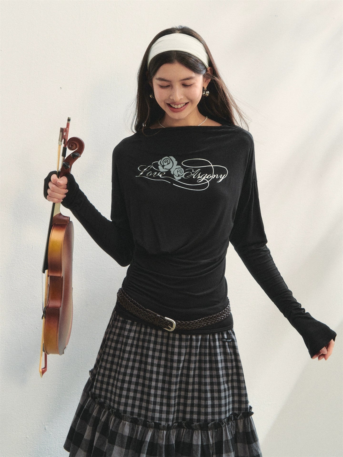 Floral Ruched Sun-Protective T-shirt