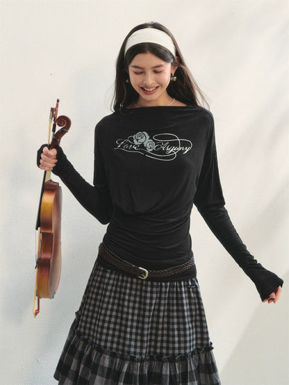 Floral Ruched Sun-Protective T-shirt