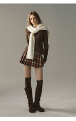Coffee Metal Zipper Shirt