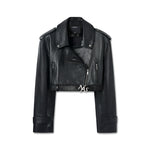 Black Manding Shearling Leather Jacket
