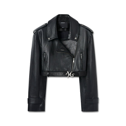 Black Manding Shearling Leather Jacket